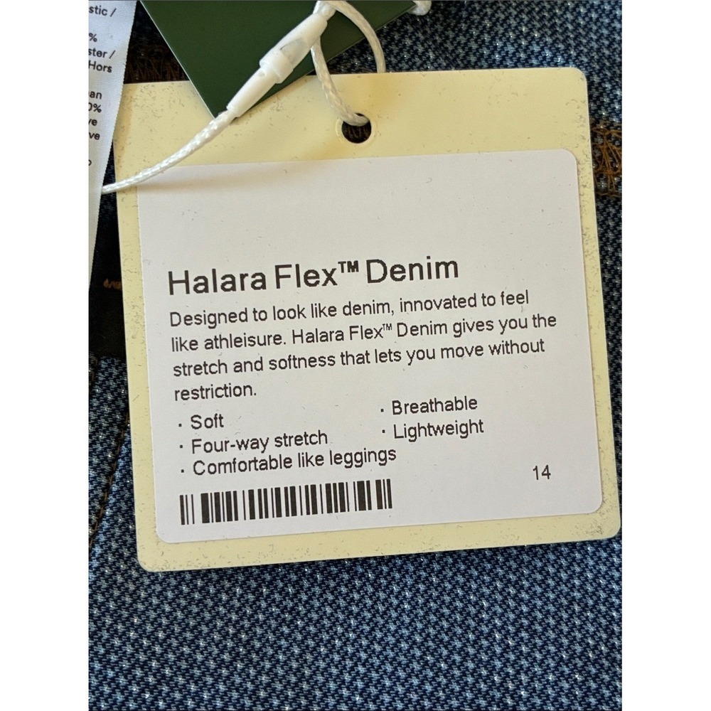 Halara Flex L Low Rise Drawstring Wide Leg Silver Shine Casual Sweatpants Jeans - Picture 11 of 12